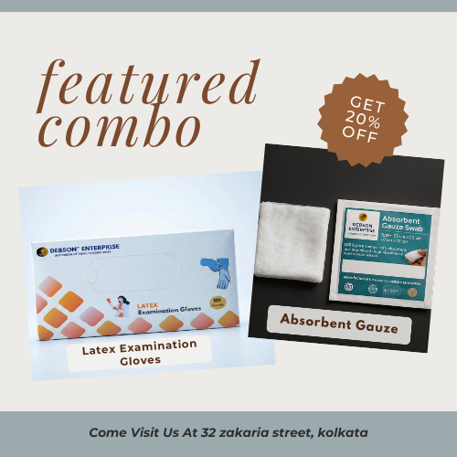 2-in-1 Examination Gloves + Absorbent Gauze